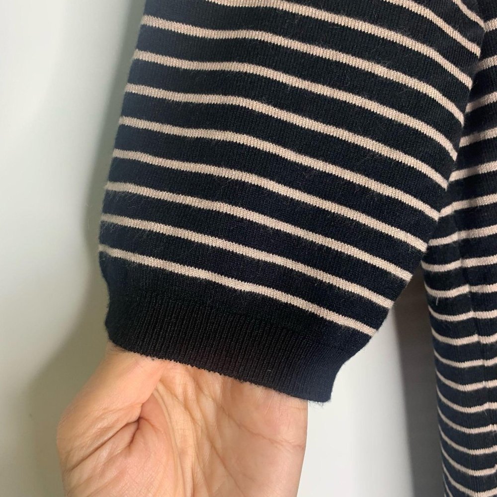 Premise Studio Striped Exposed‎ Zipper Knit Top S - Picture 3 of 9